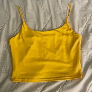 Bright Yellow Cropped Tank